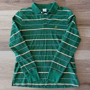 Brooks Brothers Polo Rugby Long Sleeve Shirt Striped Green